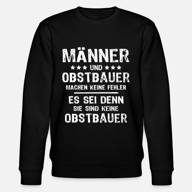 Obstbauer - Stanley/Stella Unisex Bio-Sweatshirt CHANGER  - Schwarz