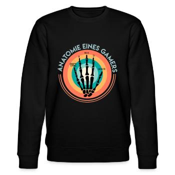 Anatomie eines Gamers Zocken Gaming Fan - Stanley/Stella Unisex Bio-Sweatshirt CHANGER  - Schwarz - Vorne - Nik (191cm) & Marisol (170cm)