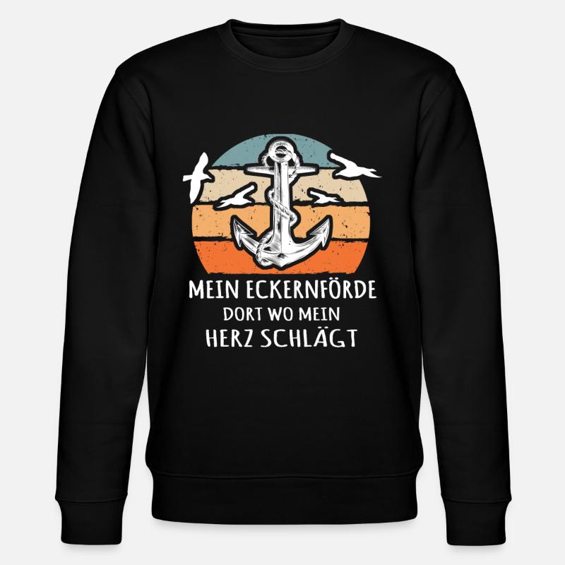 Eckernförde Sprüche - Stanley/Stella Unisex Bio-Sweatshirt CHANGER  - Schwarz
