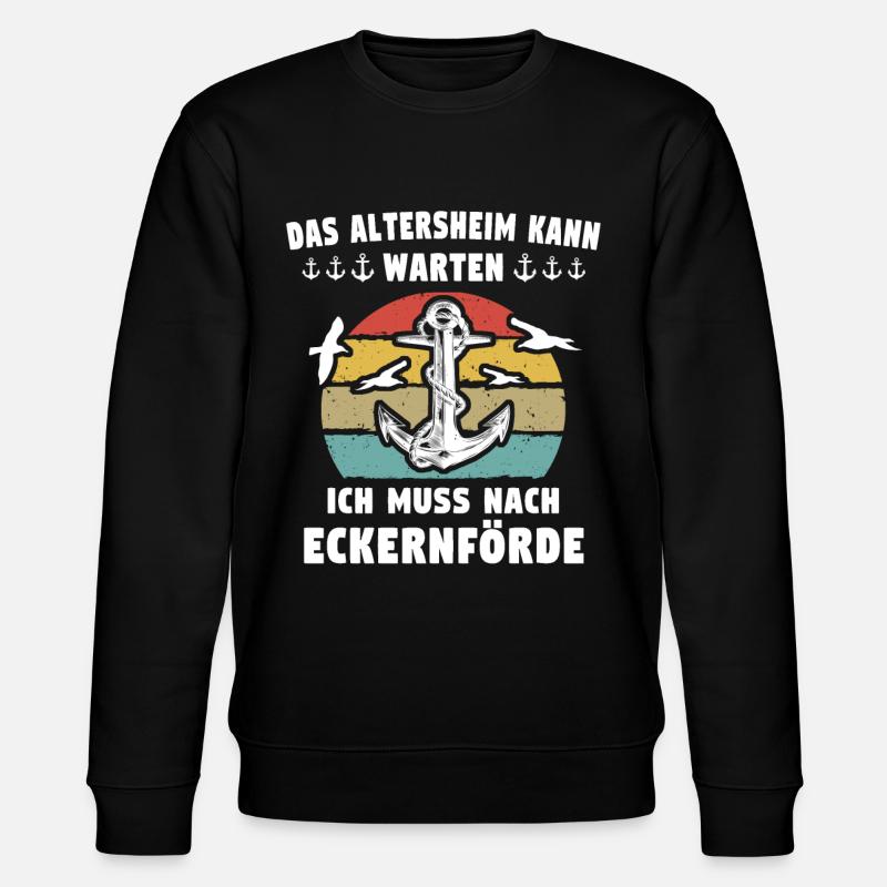 Eckernförde Sprüche - Stanley/Stella Unisex Bio-Sweatshirt CHANGER  - Schwarz