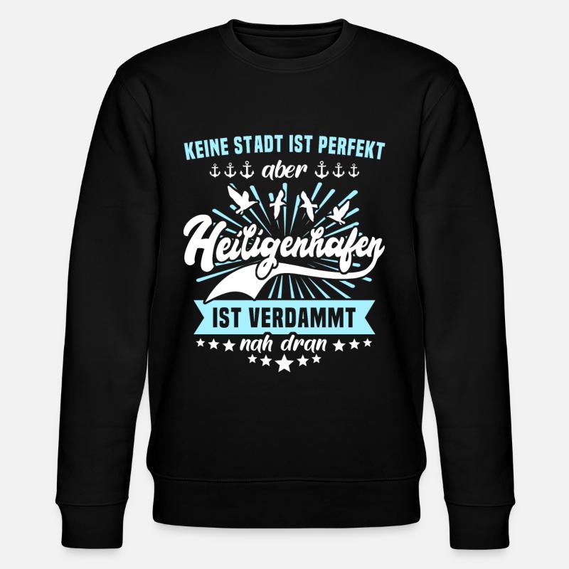 Heiligenhafen Sprüche - Stanley/Stella Unisex Bio-Sweatshirt CHANGER  - Schwarz