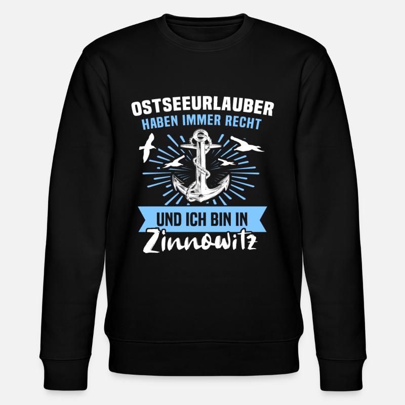 Zinnowitz Ferien - Stanley/Stella Unisex Bio-Sweatshirt CHANGER  - Schwarz