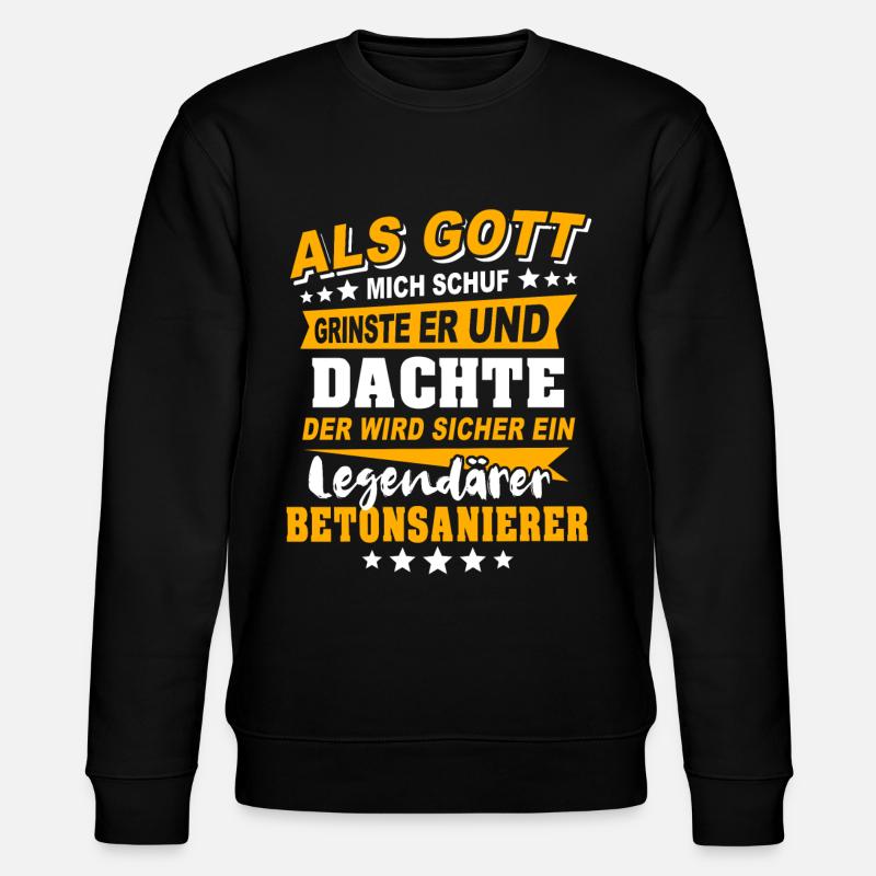 Betonsanierer Sprüche - Stanley/Stella Unisex Bio-Sweatshirt CHANGER  - Schwarz