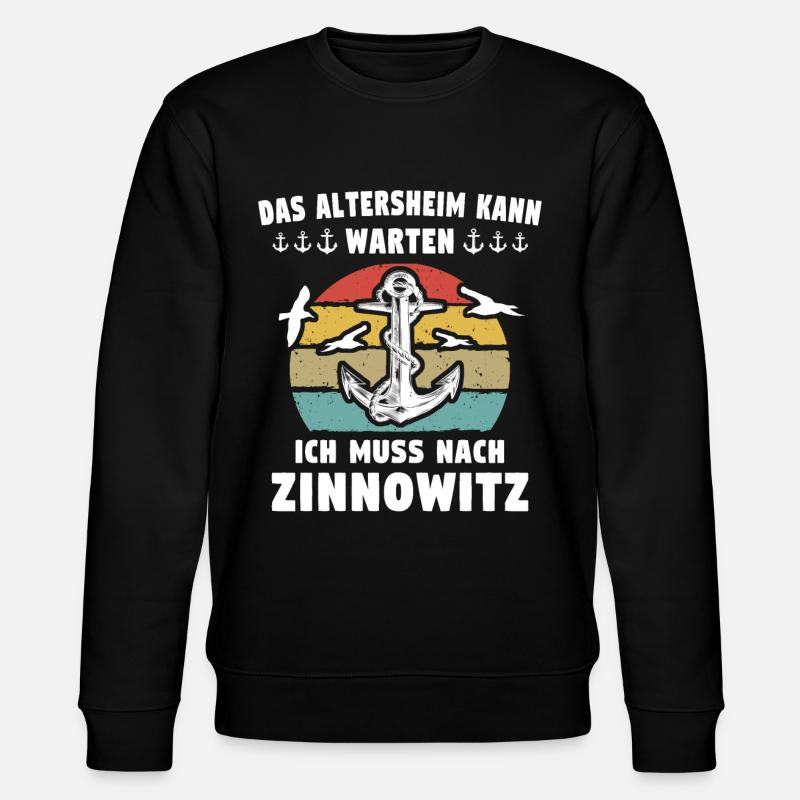 Zinnowitz Sprüche - Stanley/Stella Unisex Bio-Sweatshirt CHANGER  - Schwarz