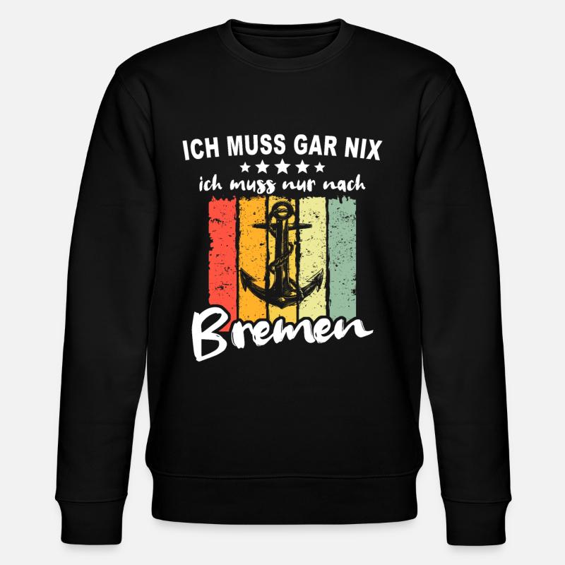 Bremen Sprüche Bremer - Stanley/Stella Unisex Bio-Sweatshirt CHANGER - Schwarz