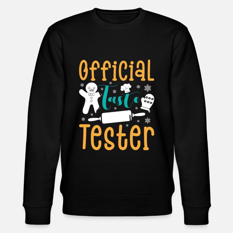 Plätzchen Official Taste Tester Weihnachtsgebäck - Stanley/Stella Unisex Bio-Sweatshirt CHANGER - Schwarz