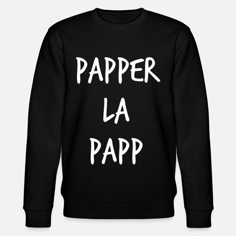 Spruch - Papperlapapp - Stanley/Stella Unisex Bio-Sweatshirt CHANGER  - Schwarz