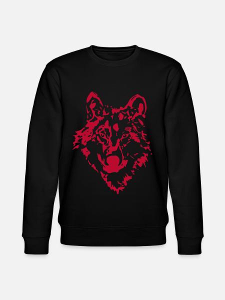 Wolf Animal Drawing - Stanley/Stella CHANGER Unisex Organic Sweatshirt - black