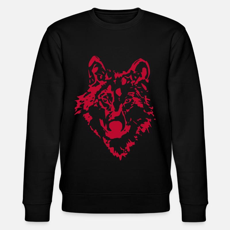 Dessin d’animal loup - Sweat bio CHANGER Stanley/Stella Unisexe - noir