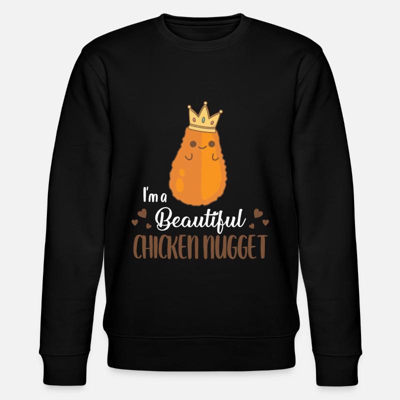 I'm A Beautiful Chicken Nugget - Stanley/Stella Unisex Bio-Sweatshirt CHANGER - Schwarz