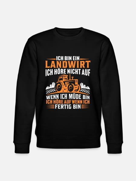 Ich bin ein Landwirt - Stanley/Stella Unisex Bio-Sweatshirt CHANGER - Schwarz