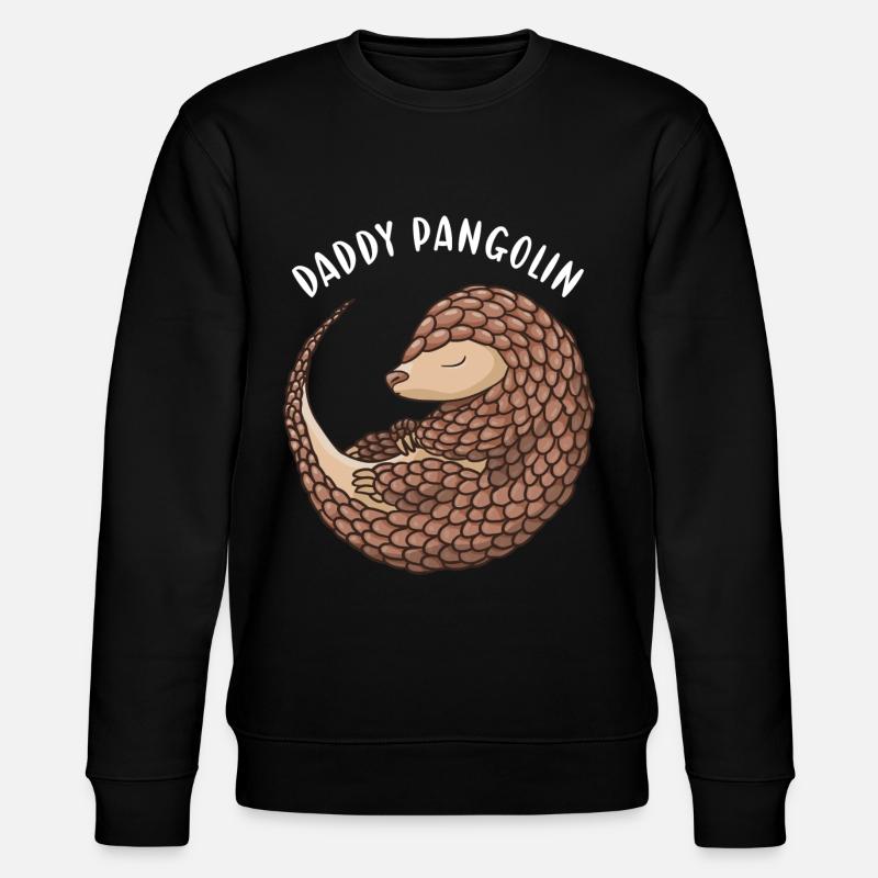 Daddy Pangolin - Stanley/Stella CHANGER Unisex Organic Sweatshirt - black