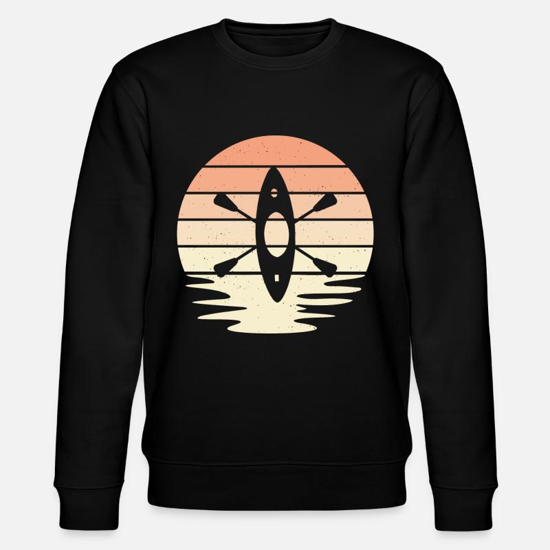 Kajak Design Retro - Stanley/Stella Unisex Bio-Sweatshirt CHANGER  - Schwarz