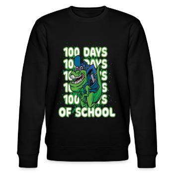 100 jours d’école Dinosaur T-Rex Kindergarten - Sweat bio CHANGER Stanley/Stella Unisexe - noir - Devant - Nik (191cm) & Marisol (170cm)