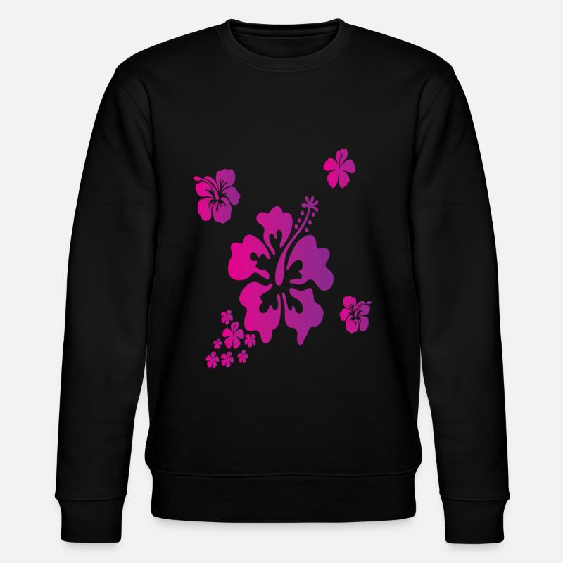 Hawaï Hisbiscus Fleurs Vacances - Sweat bio CHANGER Stanley/Stella Unisexe - noir