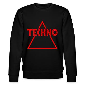 Techno music | Farbe änderbar - Stanley/Stella Unisex Bio-Sweatshirt CHANGER  - Schwarz - Vorne - Nik (191cm) & Marisol (170cm)