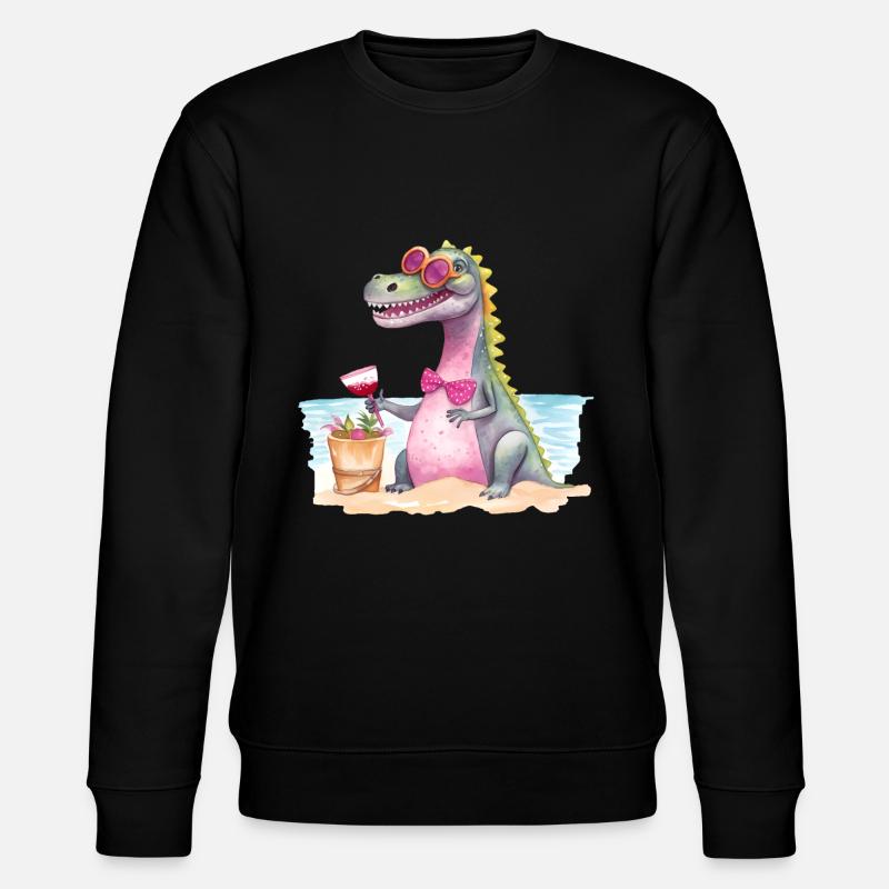 Plage de Ginoraurus - Sweat bio CHANGER Stanley/Stella Unisexe - noir