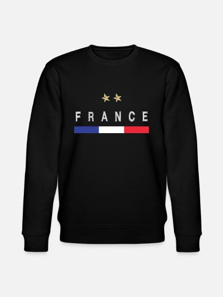 Maillot de football France Drapeau français - Sweat bio CHANGER Stanley/Stella Unisexe - noir