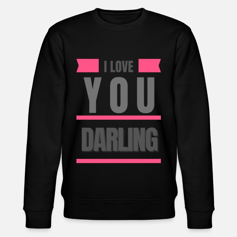 I love darling - Stanley/Stella Unisex Bio-Sweatshirt CHANGER  - Schwarz