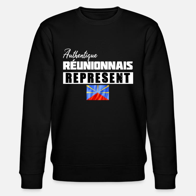 Authentique réunionnais représent - Sweat bio CHANGER Stanley/Stella Unisexe - noir