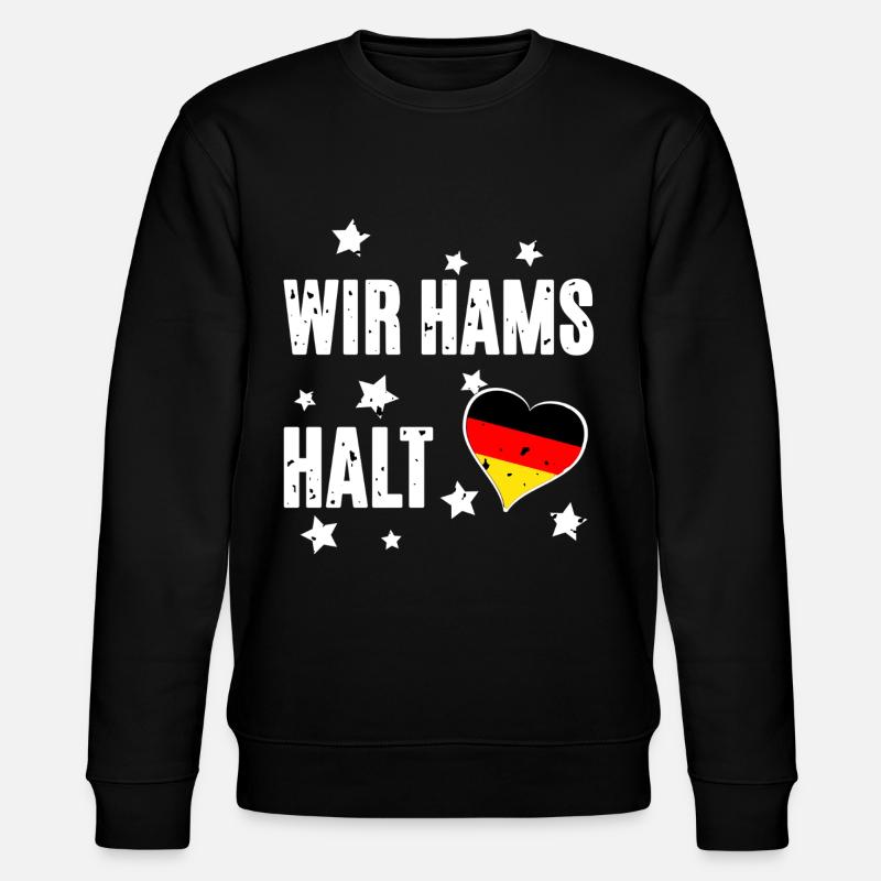 Wir hams halt - Stanley/Stella Unisex Bio-Sweatshirt CHANGER - Schwarz