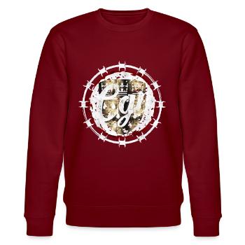 CGN Bloot - Stanley/Stella Unisex Bio-Sweatshirt CHANGER  - Burgunderrot - Vorne - Nik (191cm) & Marisol (170cm)