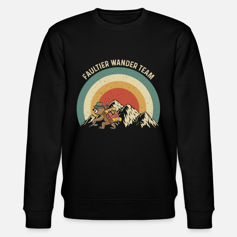 Faultier Wander Team - Stanley/Stella Unisex Bio-Sweatshirt CHANGER - Schwarz