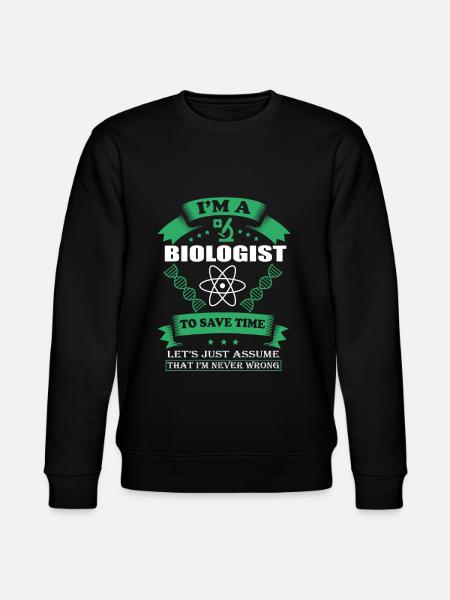 Ich bin Biologe - Stanley/Stella Unisex Bio-Sweatshirt CHANGER - Schwarz