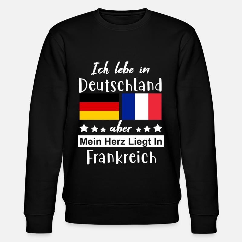 Deutschland Frankreich - Stanley/Stella Unisex Bio-Sweatshirt CHANGER  - Schwarz