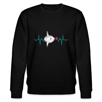 Mondfisch manta Thunfisch Wasser Meer Ozean Fisch - Stanley/Stella Unisex Bio-Sweatshirt CHANGER  - Schwarz - Vorne - Nik (191cm) & Marisol (170cm)
