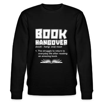 Buch Kater Für Buchliebhaber - Stanley/Stella Unisex Bio-Sweatshirt CHANGER  - Schwarz - Vorne - Nik (191cm) & Marisol (170cm)