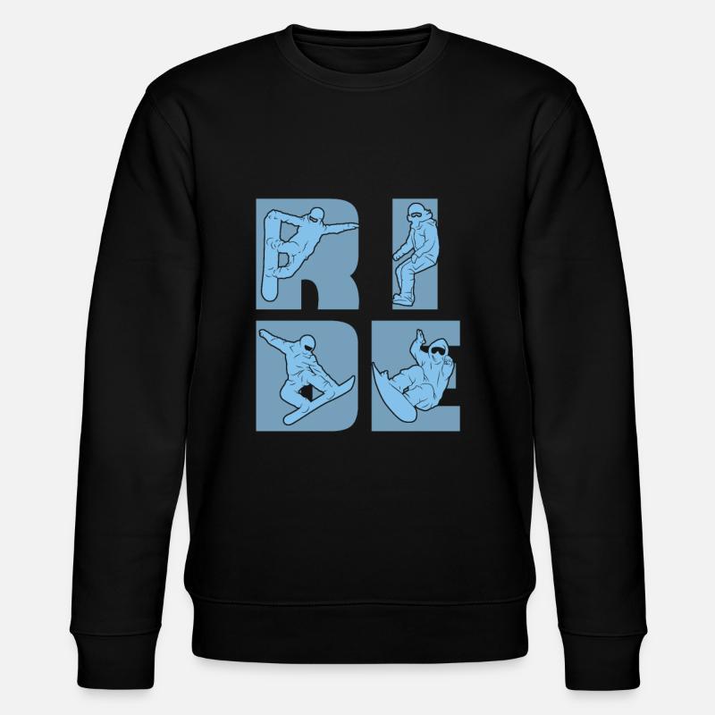 Balade en snowboard pour snowboarders - Sweat bio CHANGER Stanley/Stella Unisexe - noir