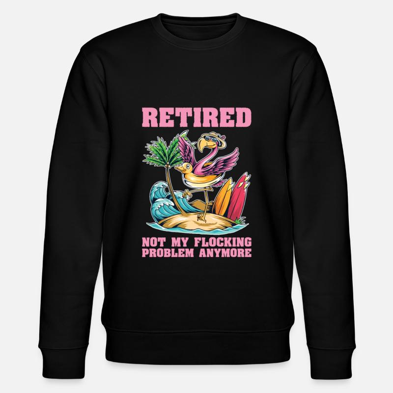 Nicht Mein Beflockungsproblem Flamingo-liebhaber - Stanley/Stella Unisex Bio-Sweatshirt CHANGER  - Schwarz