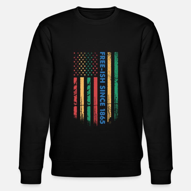 Free-ish Seit 1865 Schwarze Geschichte - Stanley/Stella Unisex Bio-Sweatshirt CHANGER - Schwarz