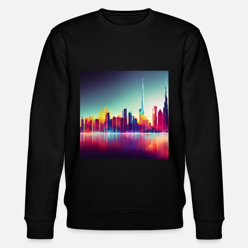 Dubaï silhouette skyline art abstrait - Sweat bio CHANGER Stanley/Stella Unisexe - noir