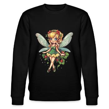 Fee Märchenfigur Magisch - Stanley/Stella Unisex Bio-Sweatshirt CHANGER  - Schwarz - Vorne - Nik (191cm) & Marisol (170cm)