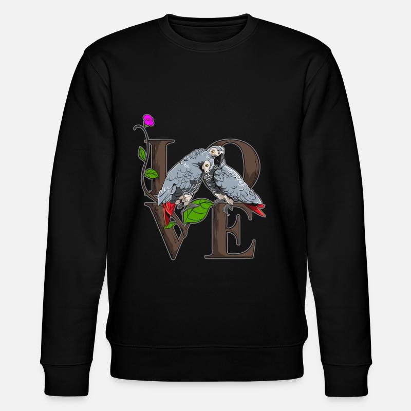perroquet gris - Sweat bio CHANGER Stanley/Stella Unisexe - noir