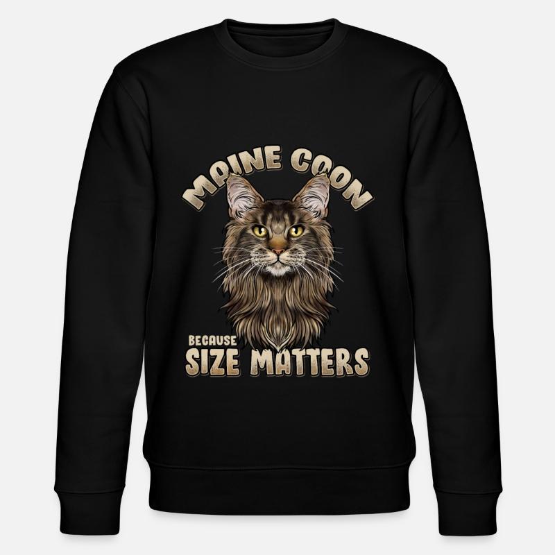 Maine Coon Katze - Stanley/Stella Unisex Bio-Sweatshirt CHANGER  - Schwarz