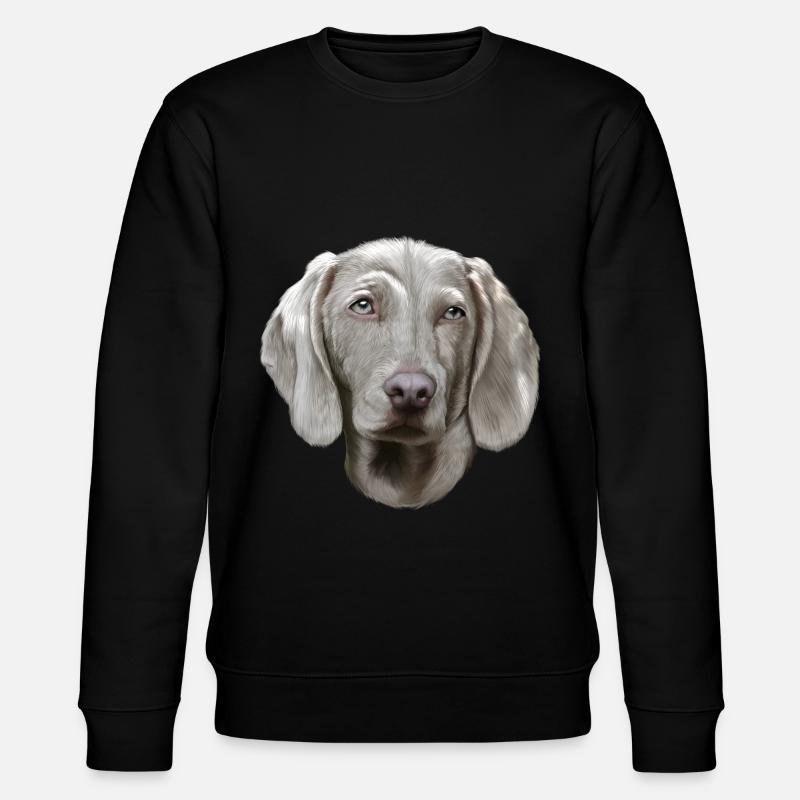 Weimaraner Hund - Stanley/Stella Unisex Bio-Sweatshirt CHANGER  - Schwarz