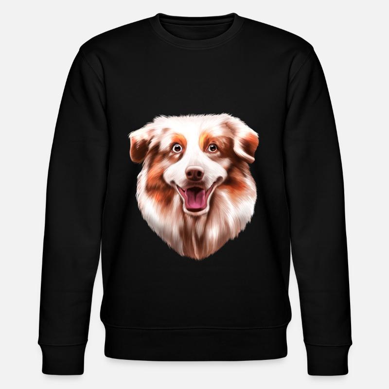 Australian Shepherd Aussie - Stanley/Stella Unisex Bio-Sweatshirt CHANGER  - Schwarz