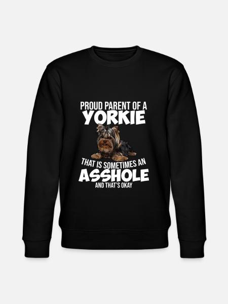 Yorkshire Terrier Hund Spruch - Stanley/Stella Unisex Bio-Sweatshirt CHANGER  - Schwarz