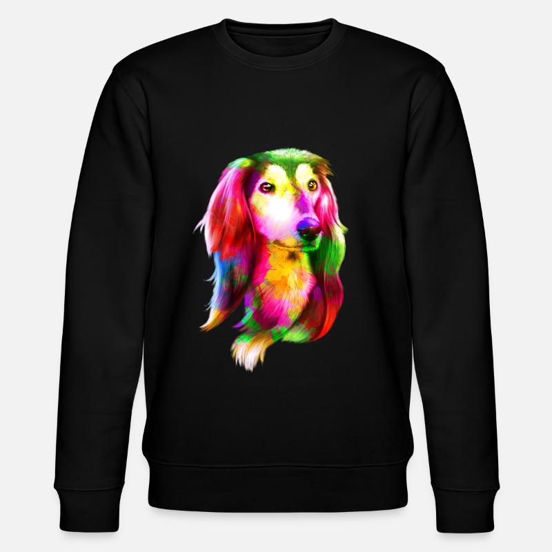 Portrait de lévrier - Sweat bio CHANGER Stanley/Stella Unisexe - noir