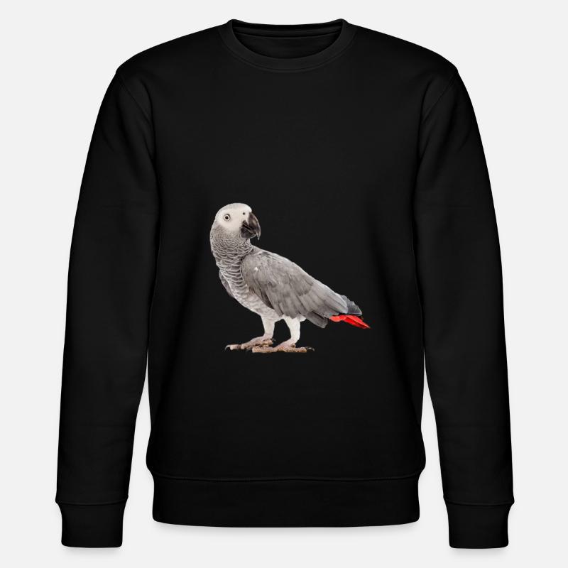 Perroquet gris d'Afrique - Sweat bio CHANGER Stanley/Stella Unisexe - noir