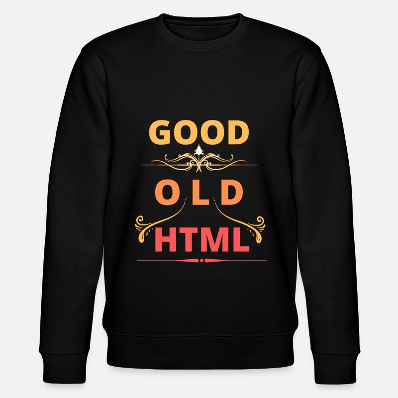 Good Old HTML web design - Stanley/Stella CHANGER Unisex Organic Sweatshirt - black