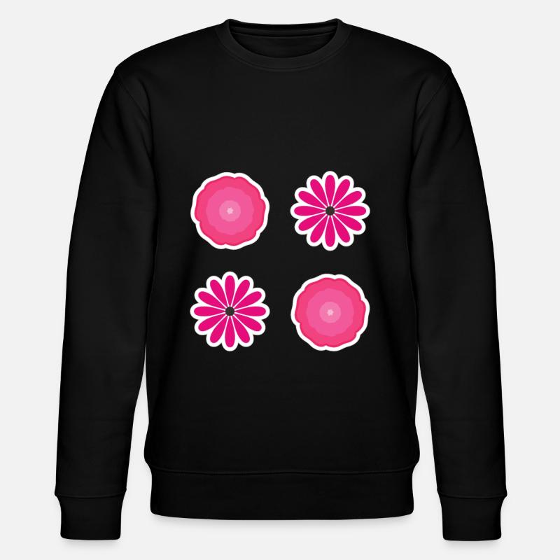 Bib Flower Pack Pink - Stanley/Stella CHANGER Unisex Organic Sweatshirt - black