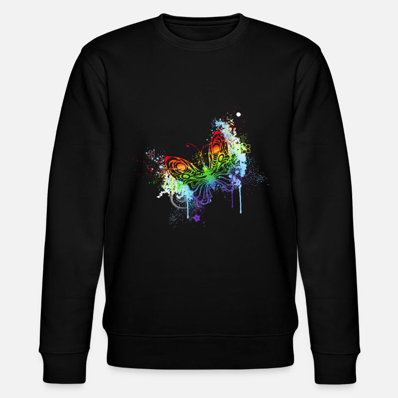 Papillon arc-en-ciel - Sweat bio CHANGER Stanley/Stella Unisexe - noir