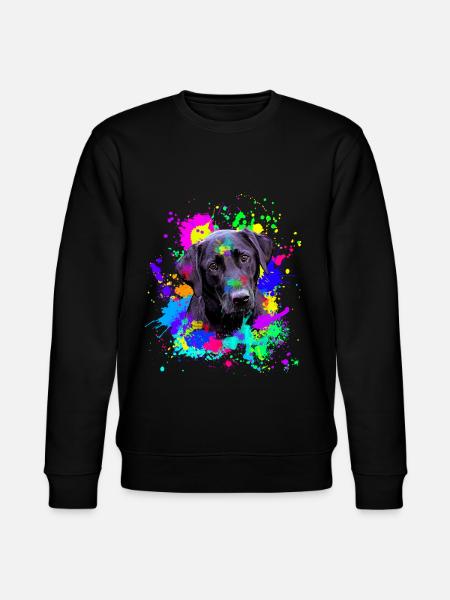 Cute Black Labrador Dog - Stanley/Stella CHANGER Unisex Organic Sweatshirt - black