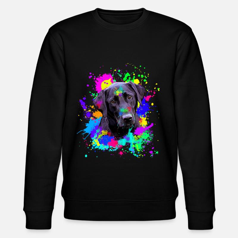 Doux chien labrador noir - Sweat bio CHANGER Stanley/Stella Unisexe - noir