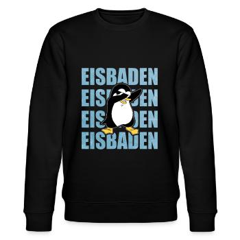Eisbaden Eisbaden Winterbaden Eisschwimmen - Stanley/Stella Unisex Bio-Sweatshirt CHANGER  - Schwarz - Vorne - Nik (191cm) & Marisol (170cm)