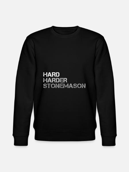 Hard harder stonemason - Stanley/Stella CHANGER Unisex Organic Sweatshirt - black